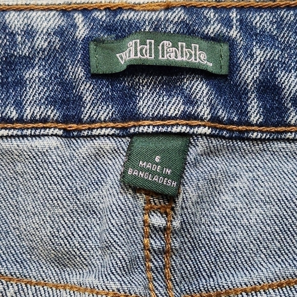SIZE 6 90's Denim mini skirt Vintage inspired Acid wash WILD FABLE - Picture 7 of 11